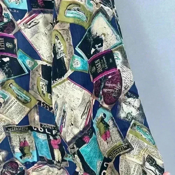 Activology Vintage 90s Bomber Jacket Womens Large Golf Novelty Eclectic Grandpa - Picture 7 of 13